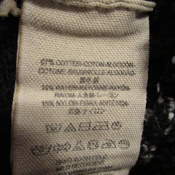 Free People Woman Small Petite Black White Striped Warm Long Sleeve Sweater - Picture 7 of 7